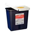 Image of SharpSafety RCRA Hazardous Waste Container Hinged Lid with Snap Cap, Black 2 Gallon