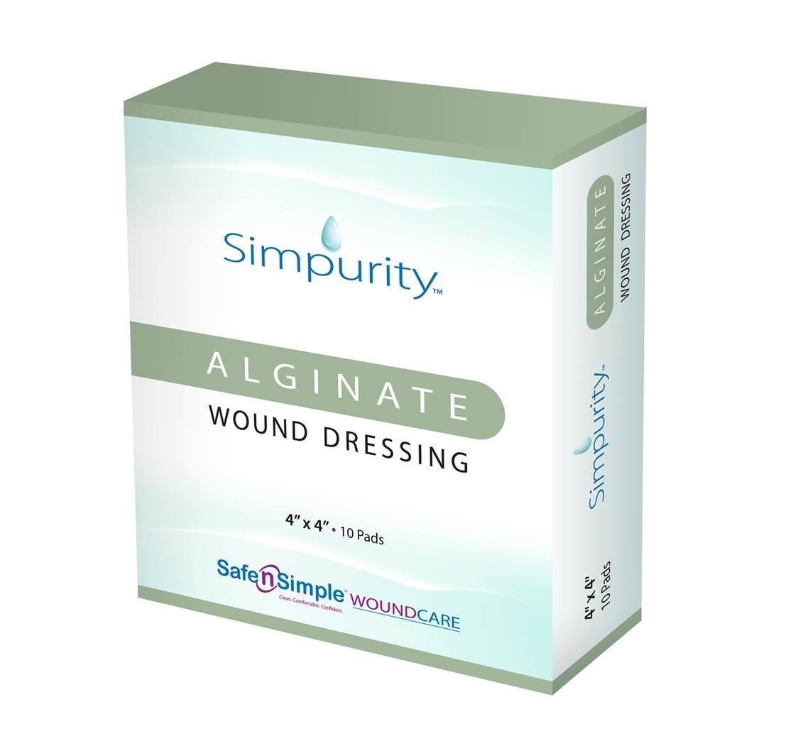 Image of Simpurity Fibergel Pad Wound Dressing, 4" x 4"