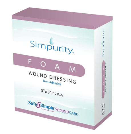 Image of Simpurity Foam Wound Dressing, 3" x 3"