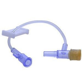 Image of Small Bore Extension Set with Distal T-Port and Spin-Lock Connector