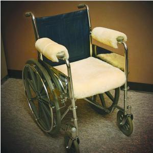 Image of Sofsheep Sheepskin Wheelchair Seat Pad, Standard Adult, 18" x 16", Beige