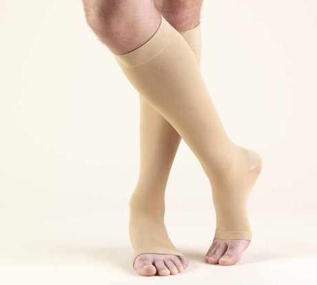 Image of Soft Fit Knee High 20-30Mm Open Toe, 4Xl, Beige