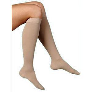 Image of Soft Knee-High, 20-30 mmHg, Full Foot, Silicone Border, Short, Size 5, Beige