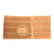 Image of Special 8" CC NuForm Beige Support Belt 3-5/8" Belt Ring Placed 3" From Bottom With 3" Single Layer Auxillary Belt Rear Attachment