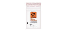 Image of Cardinal Health Zip Closure Specimen Transport Bag with Biohazard Logo, Clear, 6" x 9"