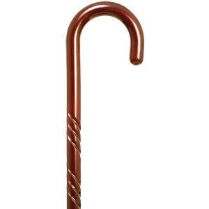 Image of Spiral Tourist Handle Cane, Rose Stain, 36" - 37"