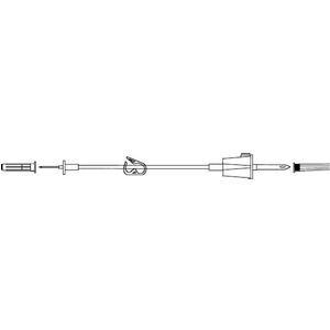 Image of Standardbore Fluid Transfer Set with Standardbore Tubing 24", 4-1/50 mL Priming Volume, Vented Spike, Pinch Clamp