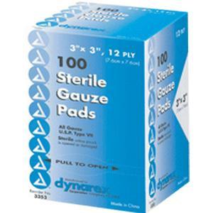 Image of Sterile Gauze Pad 3" x 3", 12-Ply