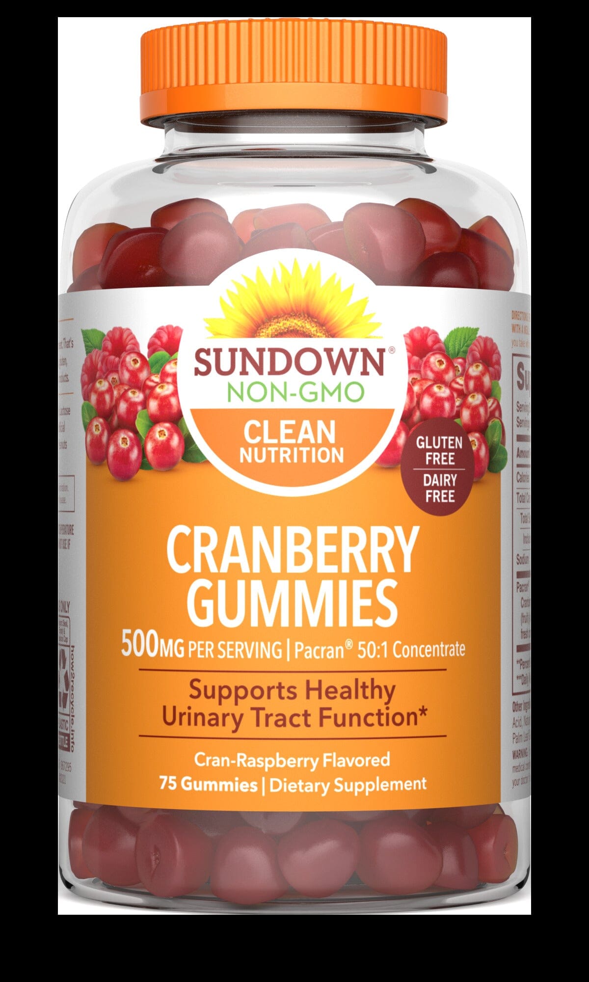 Sundown Naturals Cranberry Gummies, 500mg, 75 ct