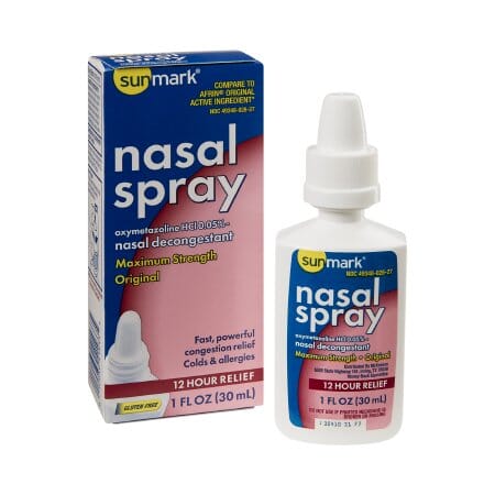 Image of Sunmark Sinus Relief Nasal Decongestant Spray 1 oz. 0.05% Strength
