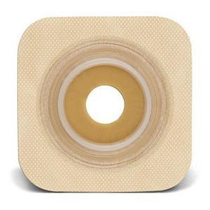 Image of Sur-fit Natura Stomahesive Flexible Pre-cut Wafer 4" x 4" Stoma 1-1/8"