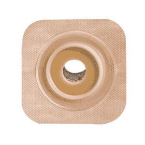 Image of Sur-fit Natura Stomahesive Flexible Pre-cut Wafer 4" x 4" Stoma 3/4"