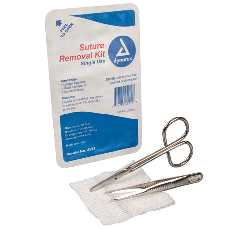 Image of Suture Removal Kit with Littauer Scissors and Metal Forceps