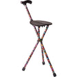 Image of Switch Sticks Seat Stick, 2-in-1 Walking Cane Seat, Folding, Bubbles