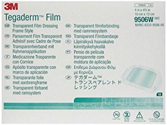 Image of Tegaderm Transparent Adhesive Film Dressing Picture Frame Style 4" x 4-3/4"