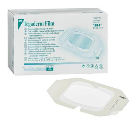 Image of Tegaderm Transparent Adhesive Film Dressing with Border 2-3/8" x 2-3/4"