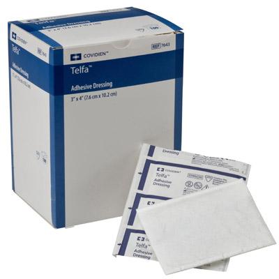 Image of Telfa Ouchless Adhesive Dressing 3" x 4"