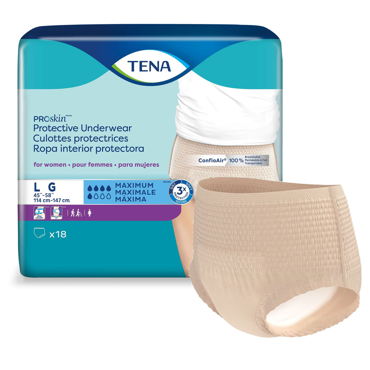 Image of TENA Proskin Maximum Absorbency Underwear for Women