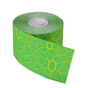 Image of Theraband Kinesiology Tape, Pre-cut Roll, Green/Yellow, 2" x 16.4"