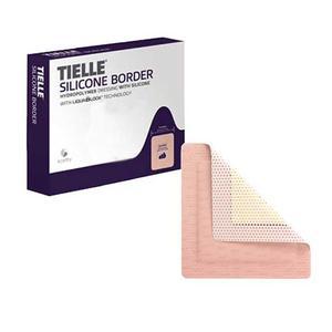 Image of TIELLE Essential Border Adhesive Foam Dressing, 4" x 4"