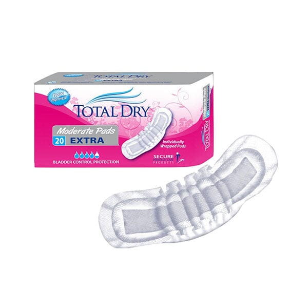 TotalDry Moderate Pads Extra, 10.75
