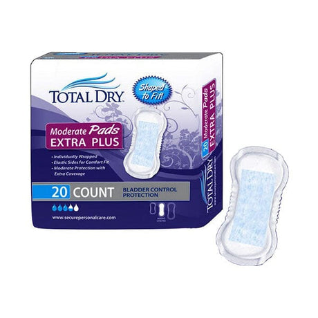 Image of TotalDry Moderate Pads Extra Plus, 13.75" Long