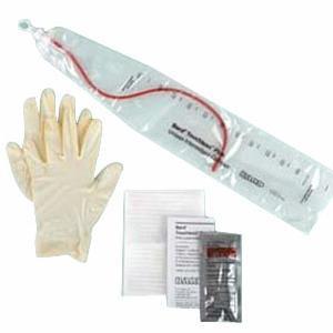 Image of TOUCHLESS Plus Unisex Red Rubber Intermittent Catheter Kit 14 Fr 1100 mL