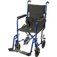 Image of Transport Aluminum Wheelchair 17" Seat, Red