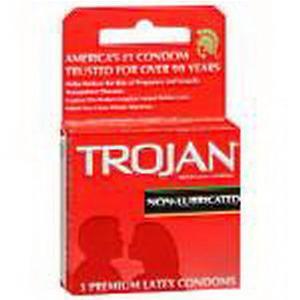 Trojan Non-Lubricated Condoms, 3/Box Save Rite Medical Trojan Non-Lubricated Condoms, 3/Box Save Rite Medical