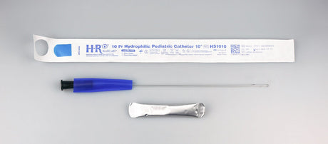 Image of TruCath Hydrophilic Catheter with water bag and touch free sleeve, 10FR, 10"