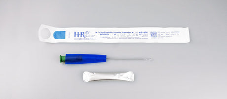 Image of TruCath Hydrophilic Catheter with water bag and touch free sleeve, 14FR, 6"