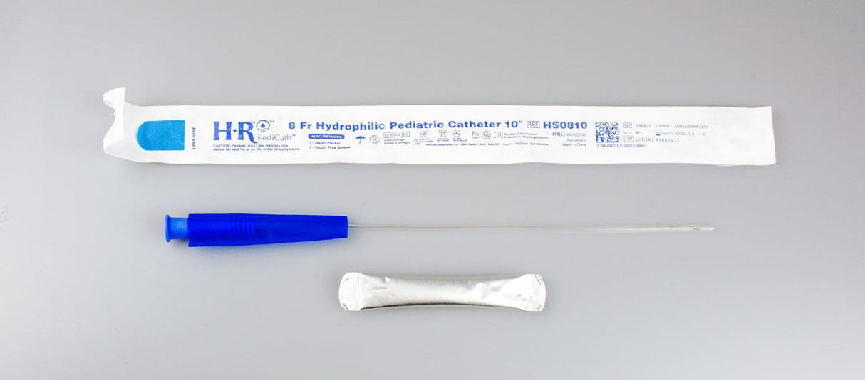 Image of TruCath Hydrophilic Catheter with water bag and touch free sleeve, 8FR, 10"