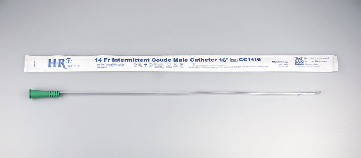TruCath Intermittent Coude Catheter, 14FR, 16"