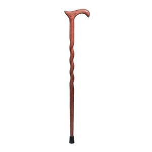 Image of Twisted Oak Cane, Red, Derby Handle, 34"