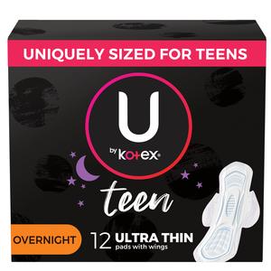 Image of U by Kotex® Teen® Super Premium Ultra Thin Sanitary Pad With Wings