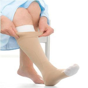 Image of UlcerCare Knee-High Compression Stockings with Liner 2X-Large, Beige