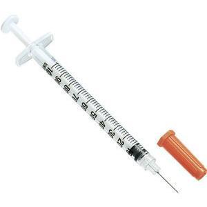 Image of Ultra-Fine Insulin Syringe with Half-Unit Scale 31G x 6 mm, 3/10 mL (100 count)