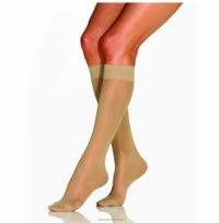Image of UltraSheer Knee-High Firm Compression Stockings 20-30mmHg Small, Natural