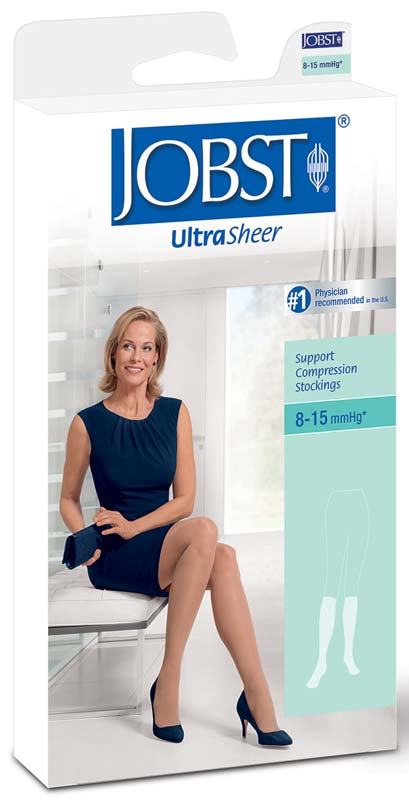 Image of UltraSheer Supportwear Women's Knee-High Mild Compression Stockings, Large, Silky Beige