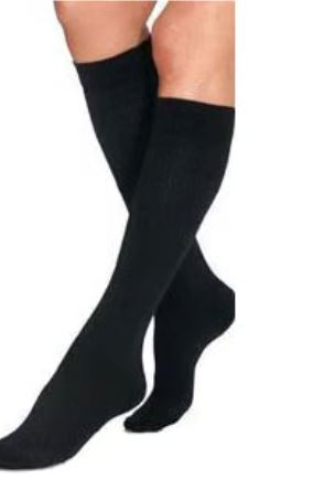 Image of UltraSheer Supportwear Women's Knee-High Mild Compression Stockings Small, Black