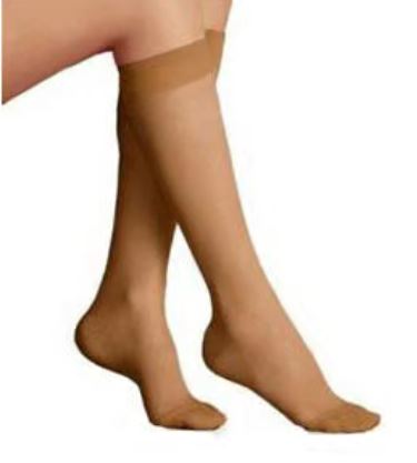 Image of UltraSheer Supportwear Women's Knee-High Mild Compression Stockings Small, Sun Bronze