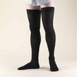 Image of UltraSheer Thigh High with Silicone Band, 20-30, Closed, Medium, Classic Black