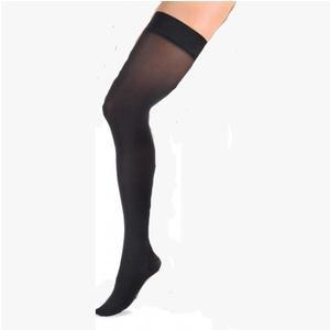 Image of UltraSheer Thigh-High with Silicone Dot Band, 30-40, Medium, Closed, Classic Black