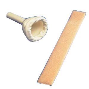 Image of Uri-Drain Latex Self-Sealing Male External Catheter with Foam Strap, Medium 30 mm