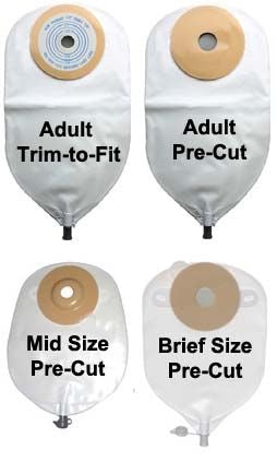 Image of Urinary 1 Pc Pouch w/Flat Barrier, 5/8", 5/Box