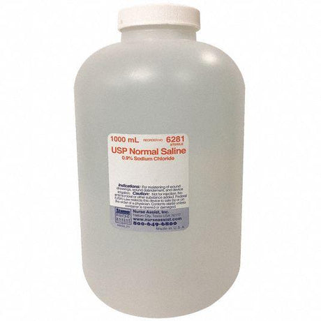 Image of USP Normal Sterile Saline Screw Top Container 1000mL