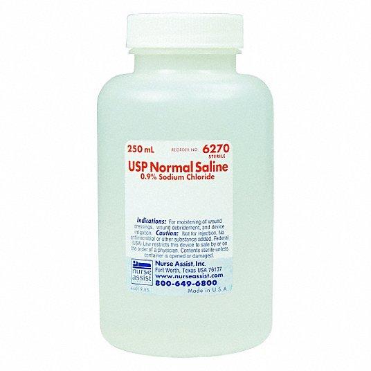 Image of USP Normal Sterile Saline Screw Top Container 250mL