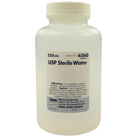 Image of USP Sterile Water Screw Top Container 250mL
