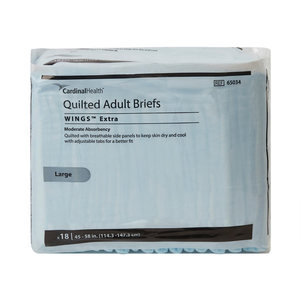 Image of WINGS Extra Quilted Adult Brief — Moderate Absorbency