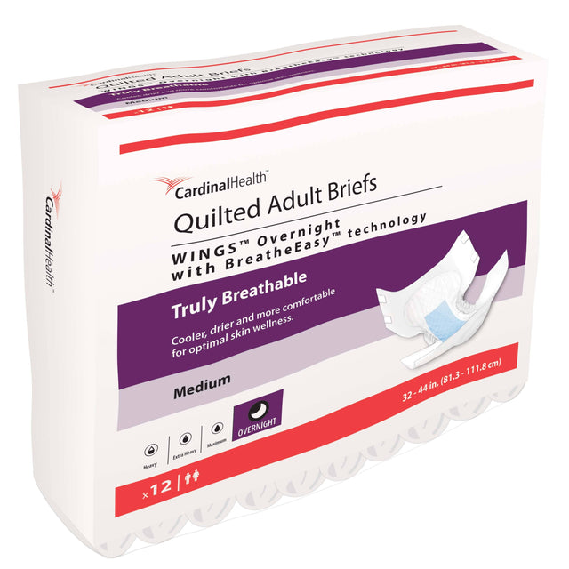 Image of WINGS Quilted Overnight Briefs with BreatheEasy Technology — Night-Time Absorbency